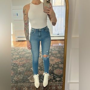 Abercrombie & Fitch Super Skinny Ankle High Rise Jeans
